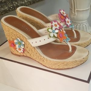 Coach sandals wedges Size 6.5